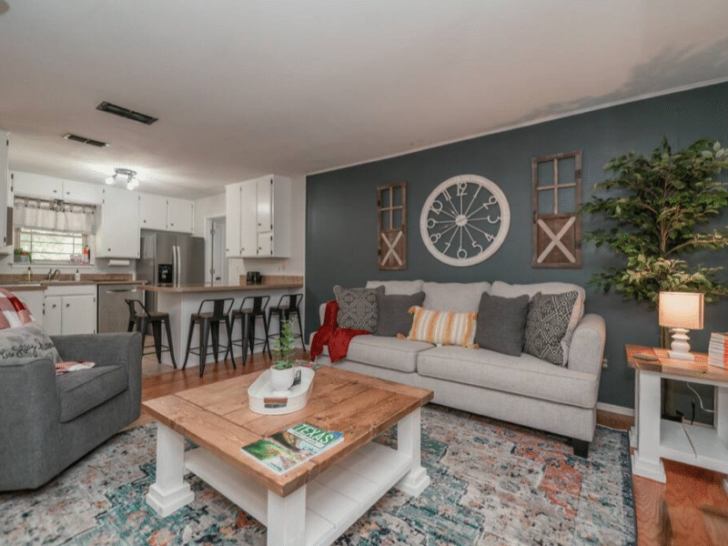 A Military Farmhouse Family Getaway with Wiffleball Field!